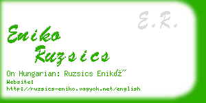 eniko ruzsics business card